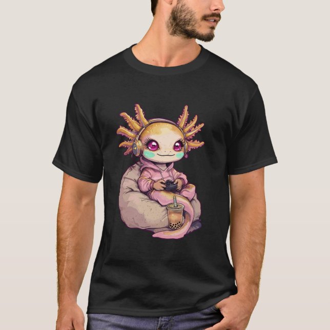 Camiseta Los videojuegos Axolotl Cute Kawaii Chica Axolotl  (Anverso)