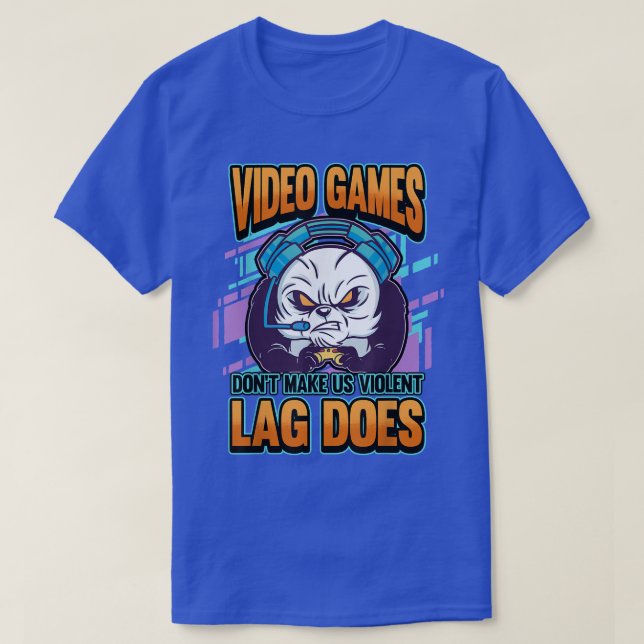 Camiseta los videojuegos no nos hacen rezago violento sí ju (Diseño del anverso)