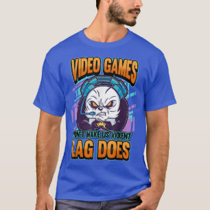Camiseta los videojuegos no nos hacen rezago violento sí ju