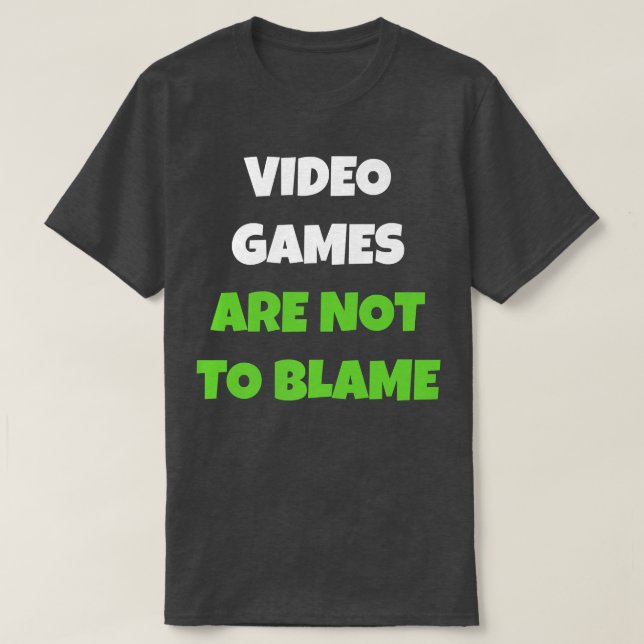 Camiseta Los videojuegos no son culpables  (Diseño del anverso)