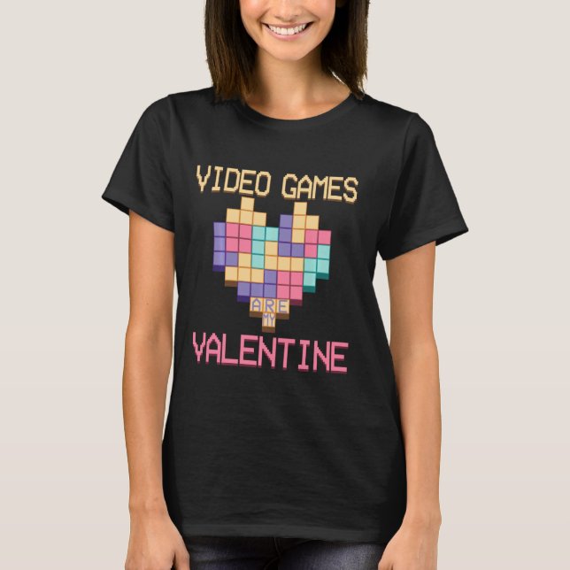 Camiseta Los videojuegos son mi Día de San Valentín gracios (Anverso)