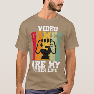Camiseta Los videojuegos son mi otra vida familia vintage