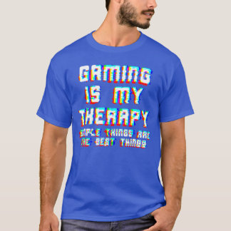 Camiseta Los videojuegos son mi terapia Cosas simples son l