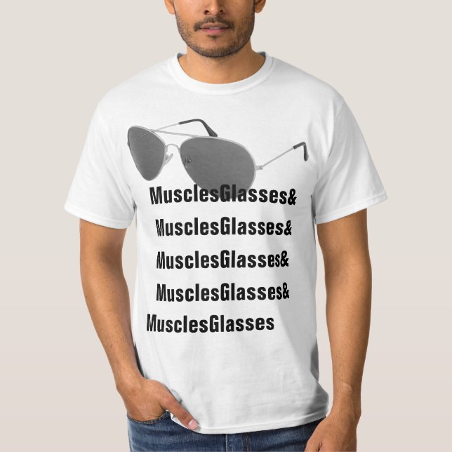 Camiseta Los vidrios de los músculos son un héroe (Anverso)