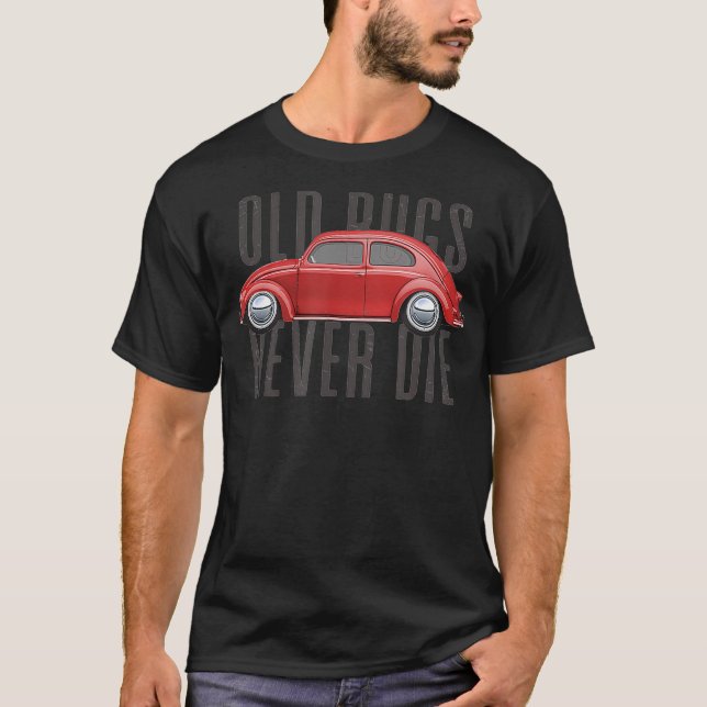 Camiseta Los viejos bugs clásicos de los coches de época nu (Anverso)