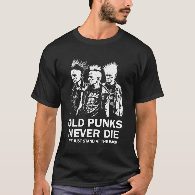 Camiseta Los viejos Punks nunca mueren, nos paramos en la e (Anverso)