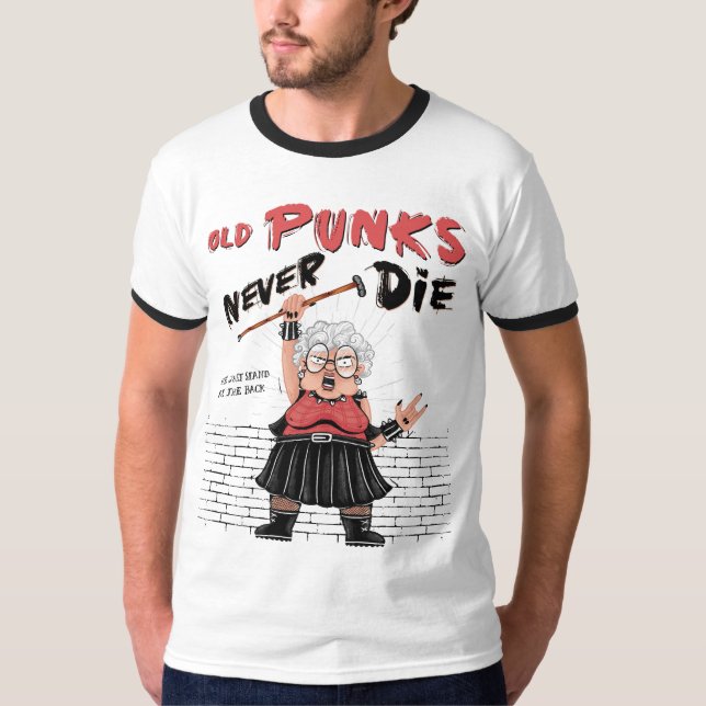 Camiseta Los viejos puntitos nunca mueren - Rock Punk - Est (Anverso)