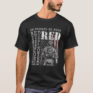 Camiseta Los Viernes Usamos Milita De Bandera Estadounidens