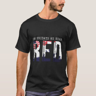 Camiseta Los Viernes Usamos Milita De Bandera Estadounidens