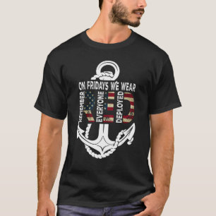 Camiseta Los Viernes Usamos Rojo Recuerdan A Todos Desplega