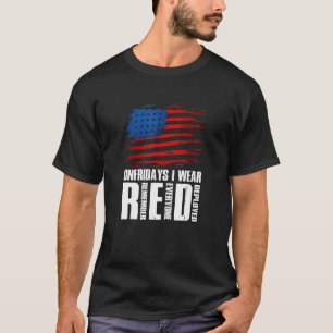 Camiseta Los Viernes Usé Que Los Rojos Estadounidenses Apoy
