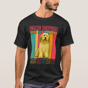 Camiseta Los vintage pastores ingleses hacen felices a los 