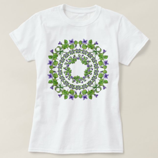 Camiseta ¡Los violetas de primavera son mi amor! (Diseño del anverso)