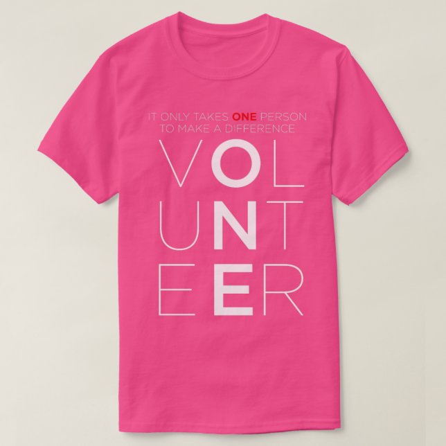 Camiseta Los Voluntarios Hacen La Diferencia Voluntariado (Diseño del anverso)