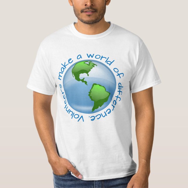 Camiseta Los voluntarios hacen un mundo de diferencia (Anverso)