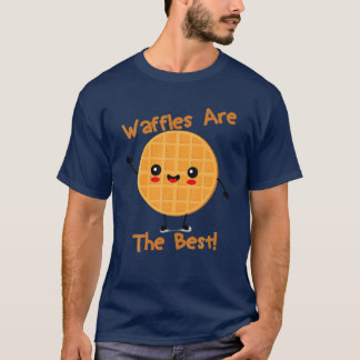 Camiseta Los Waffles De Comida Kawaii Son El Mejor Desayuno