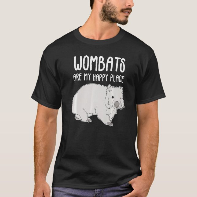 Camiseta Los Wombats Son Mi Lugar Feliz Para El Animal Aust (Anverso)