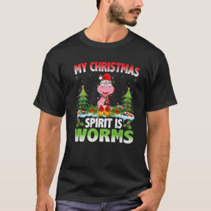 Camiseta Los Worms Usan Sombrero De Papá Noel Mi Espíritu D