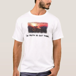 Camiseta los x-ficheros la verdad están hacia fuera allí