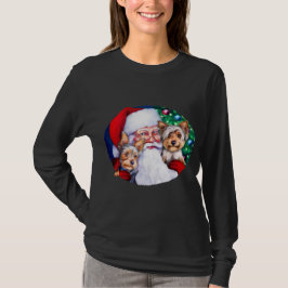 Camiseta Los yorkies de Santa a los Navidades