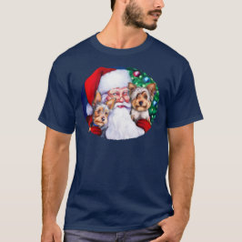 Camiseta Los yorkies de Santa a los Navidades