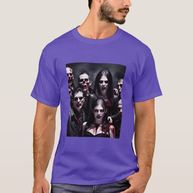 Camiseta Los zombies celebran la cosecha de Halloween (Anverso)