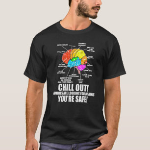 Camiseta Los zombies están buscando cerebros para una Hallo
