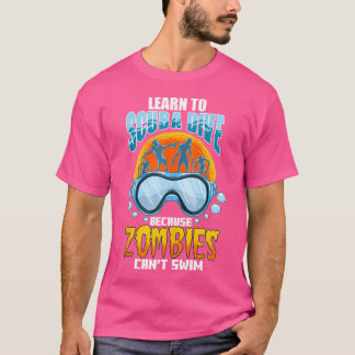 Camiseta Los Zombies No Pueden Nadar Divertido Buceo Subacu