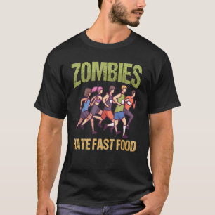 Camiseta Los zombies odian correr maratones de comida rápid