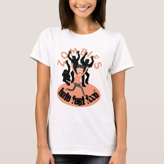 Camiseta Los zombies odian la comida rápida (Anverso)