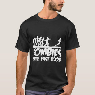 Camiseta Los zombies odian la comida rápida divertida carre