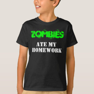 Camiseta "Los zombies se comen mi casa" viviendo humor muer