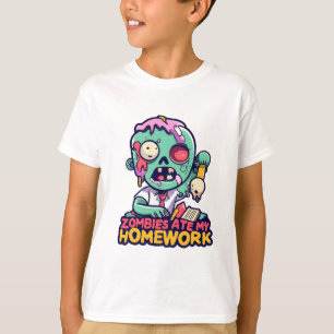 Camiseta Los zombies se comieron mi tarea