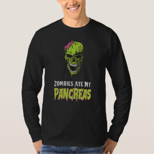 Camiseta Los zombies se enteran de mi páncreas T1d concienc