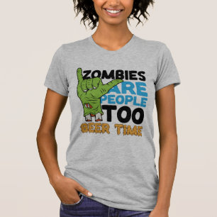 Camiseta Los zombies también son personas Tiempo de cerveza