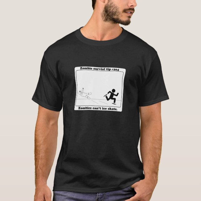 Camiseta Los zombis biselan el patín de hielo (Anverso)