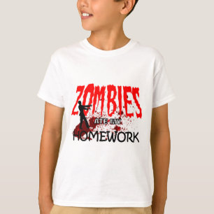 Camiseta Los zombis del regalo del zombi comieron mi
