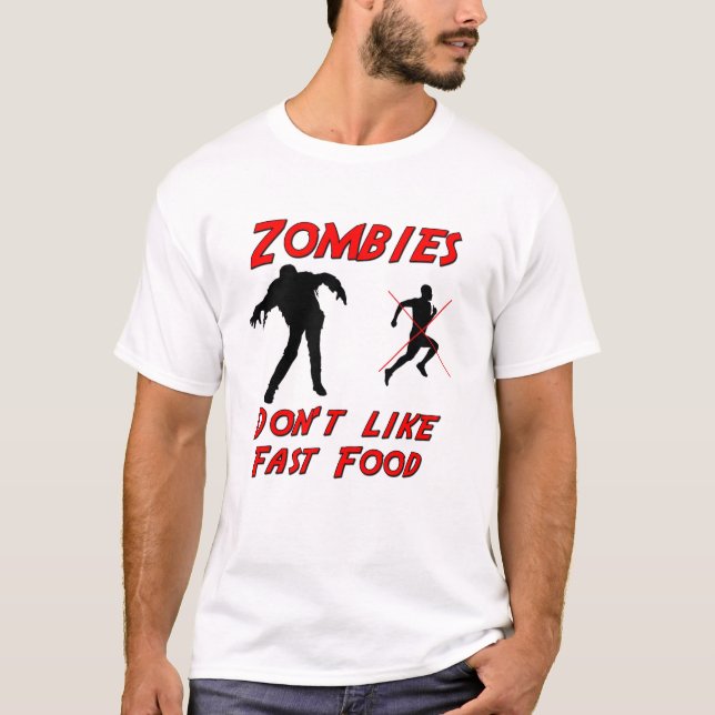 Camiseta Los zombis no tienen gusto de los alimentos de (Anverso)