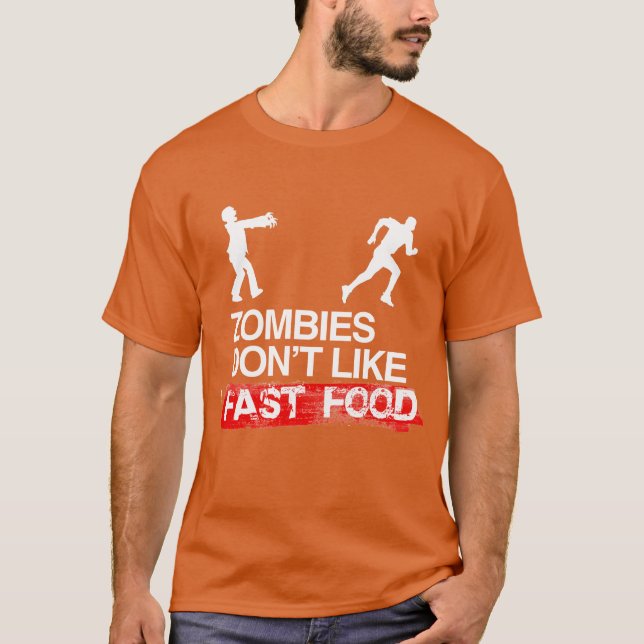 CAMISETA LOS ZOMBIS NO TIENEN GUSTO DE LOS ALIMENTOS DE (Anverso)