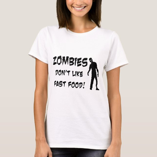 Camiseta Los zombis no tienen gusto de los alimentos de (Anverso)