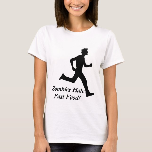 Camiseta ¡Los zombis odian los alimentos de preparación (Anverso)