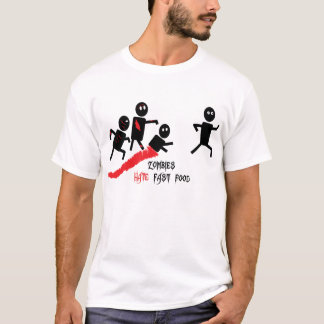 Camiseta Los zombis odian los alimentos de preparación