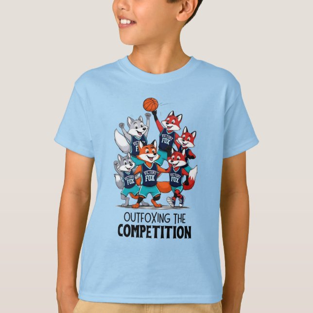Camiseta Los zorros del baloncesto superan a los niños de l (Anverso)