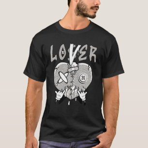 Camiseta Loser Gris Lover Tee De Perforación Del Corazón Pa