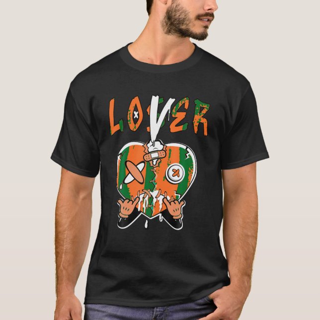 Camiseta Loser Lover Drip Naranja Corazón Coincidiendo Tee  (Anverso)