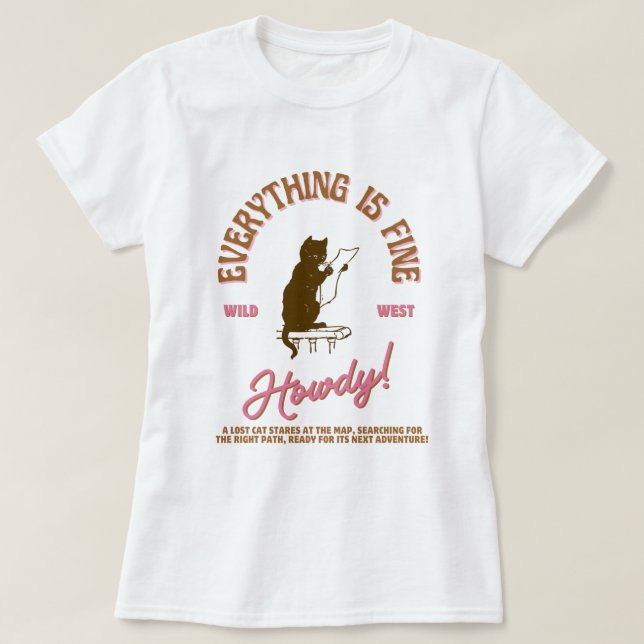 Camiseta lost cat (Diseño del anverso)