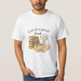 Camiseta Lost in a Good Book – Cozy Reading Lover Watercolo