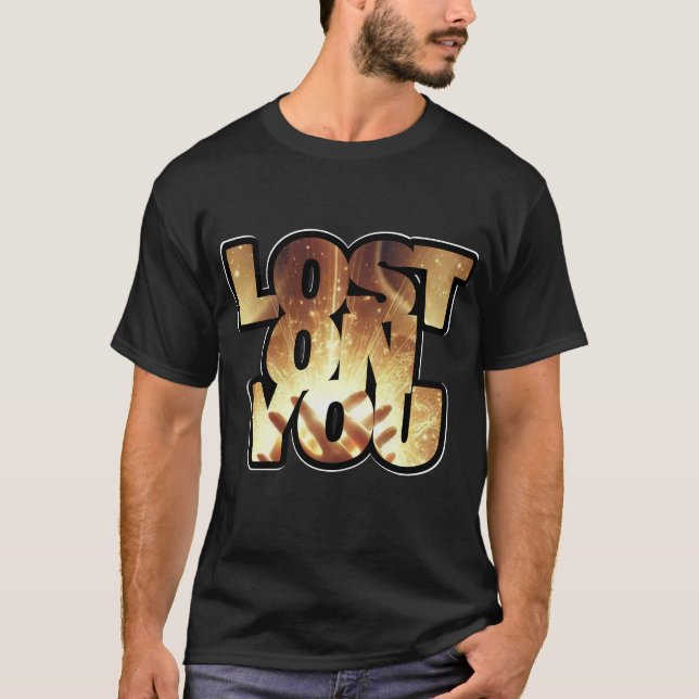 Camiseta Lost On You – Black T-Shirt (Anverso)