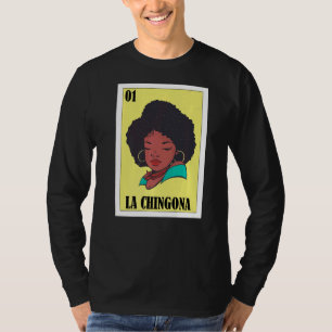 Camiseta Lotería Chica negra lotería mexicana La Chingona