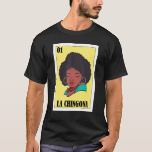 Camiseta Lotería Chica negra lotería mexicana La Chingona
